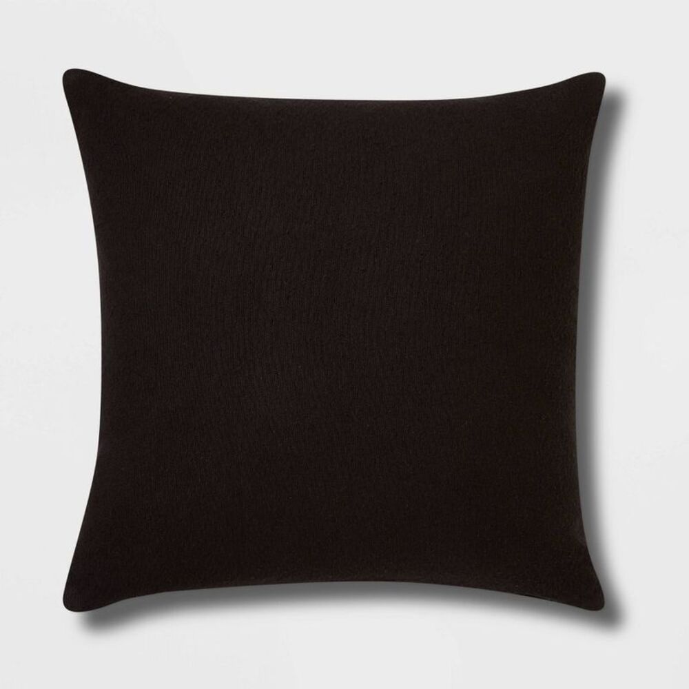 Euro Boucle Colorblock Decorative Pillow Black - Threshold